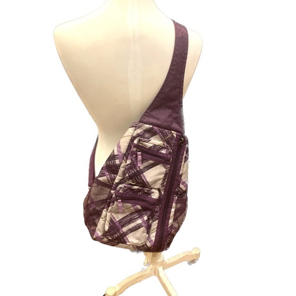 Thirty-One Sling Crossbody Purple & Gray EUC - Picture 3 of 15